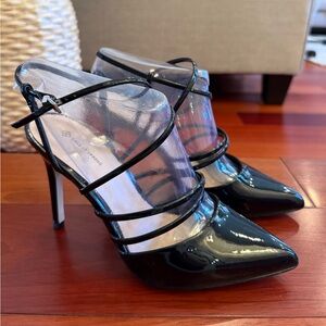 Call It Spring Black and Clear Heels